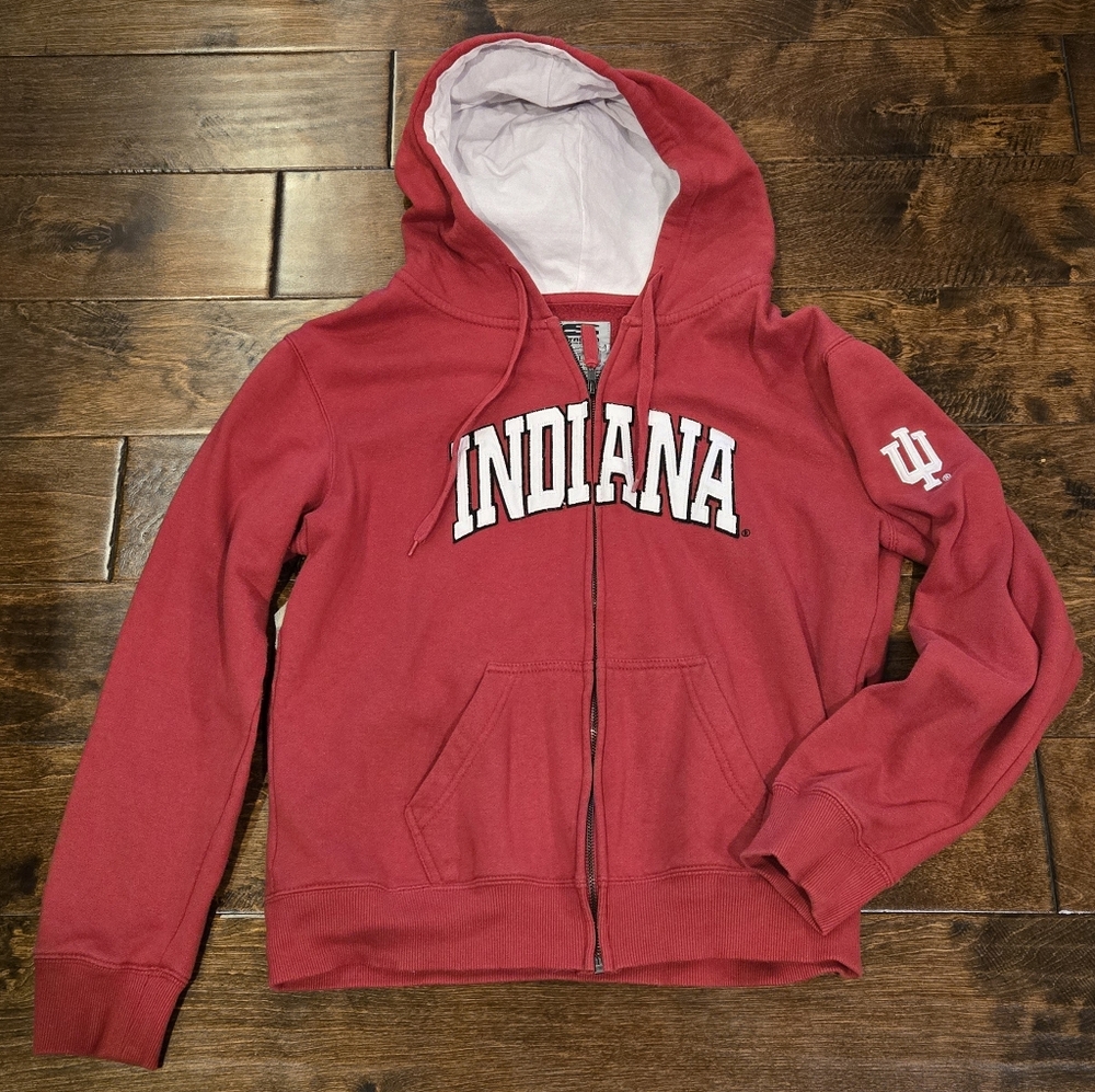 Indiana University Hoosiers Zip Up Hoodie Size L